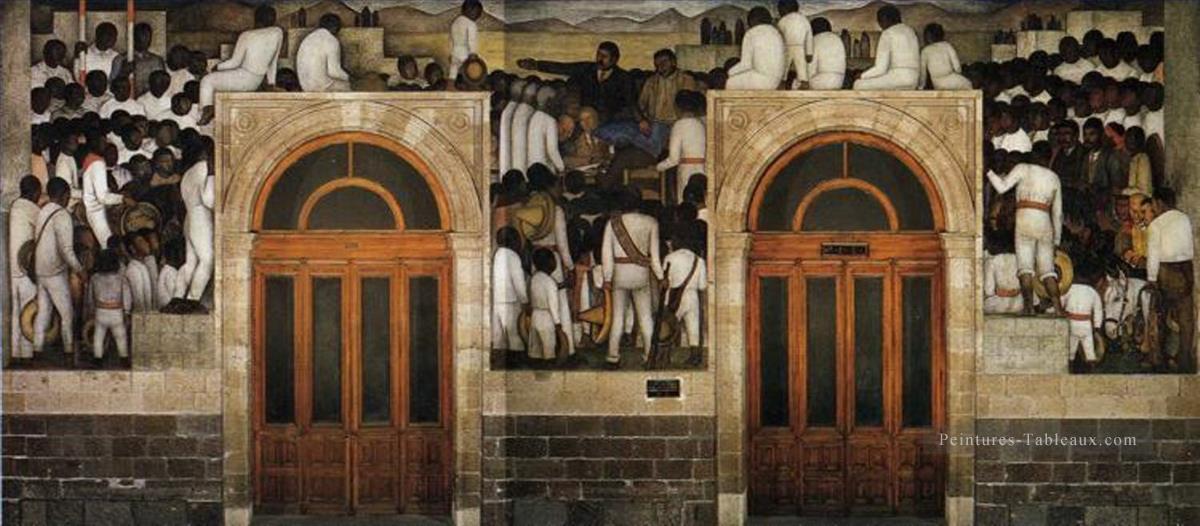 le festival de la distribution de la terre 1924 Diego Rivera Peintures à l'huile
